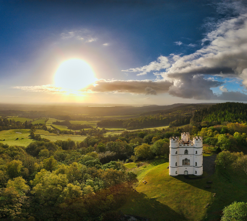 Exeter castle in the countyside